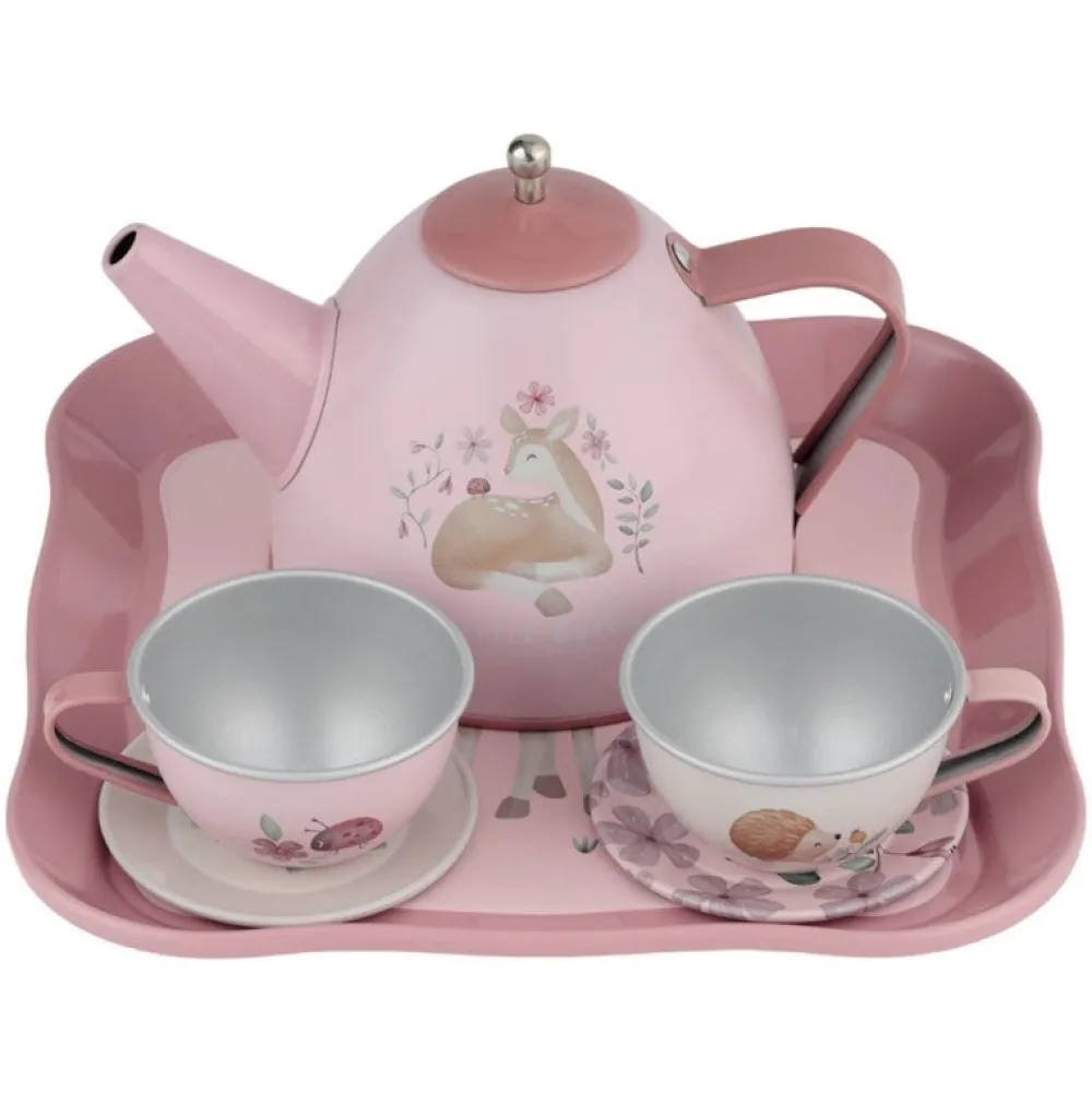 Little Dutch Maleta con Set de Té de Fairy Garden ·*Niños Cocinas De Madera Y Accesorios Juguete|Juguetes Waldorf