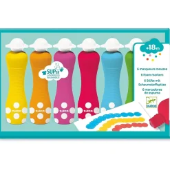Djeco Marcadores de espuma (6 ud) ·*Niños Pinturas