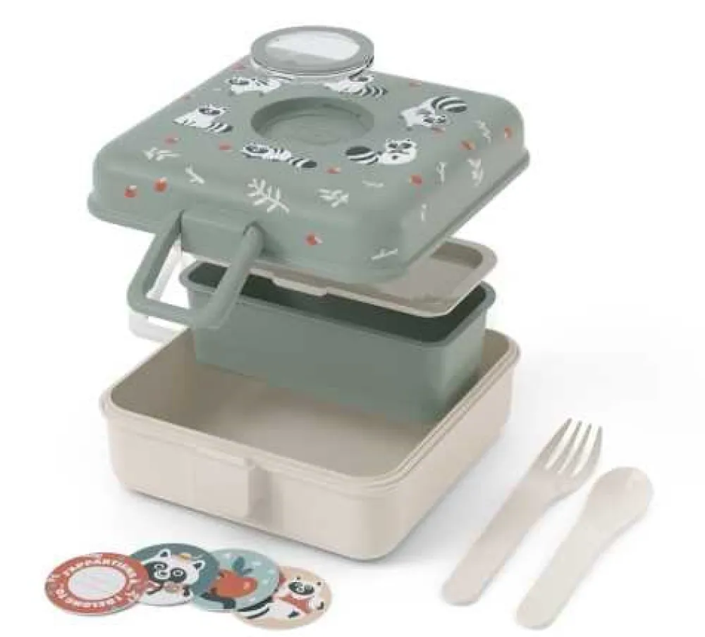 Monbento MB Snaky Mapache* Cajas De Almuerzo Infantil·Con Compartimentos