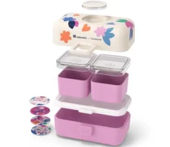 Monbento MB Tresor Fox Catimini Cream Pink* Cajas De Almuerzo Infantil·Con Compartimentos