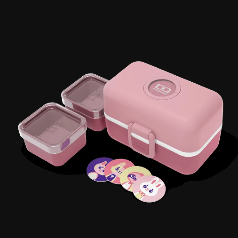 Monbento MB Tresor Rosa Blush* Cajas De Almuerzo Infantil·Con Compartimentos