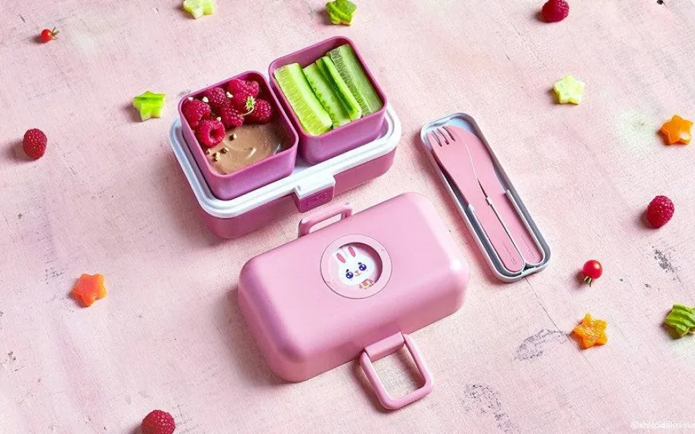 Monbento MB Tresor Rosa Blush* Cajas De Almuerzo Infantil·Con Compartimentos