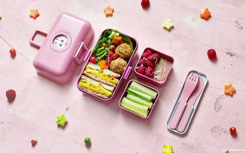 Monbento MB Tresor Rosa Blush* Cajas De Almuerzo Infantil·Con Compartimentos