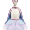 Great Pretenders Metallic Pink/Light Blue Super Duper Tutú, capa y máscara · 4-6 años*Niños Disfraces Infantiles