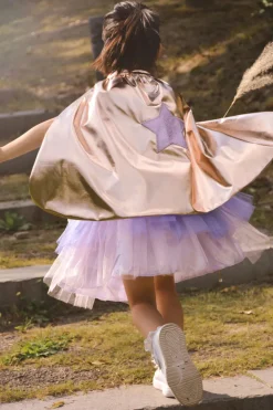 Great Pretenders Metallic Rose Gold/Lilac Super Duper Tutú, capa y máscara · 4-6 años*Niños Disfraces Infantiles