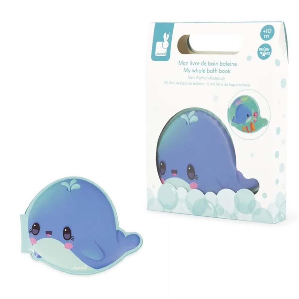 Janod Mi Libro de Baño Ballenas ·*Niños Libros De Baño|Juguetes De Baño