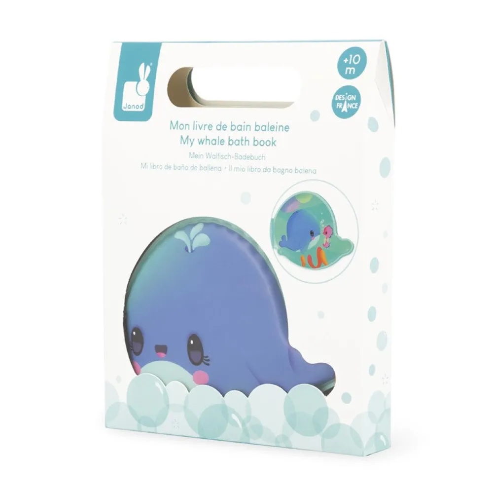 Janod Mi Libro de Baño Ballenas ·*Niños Libros De Baño|Juguetes De Baño