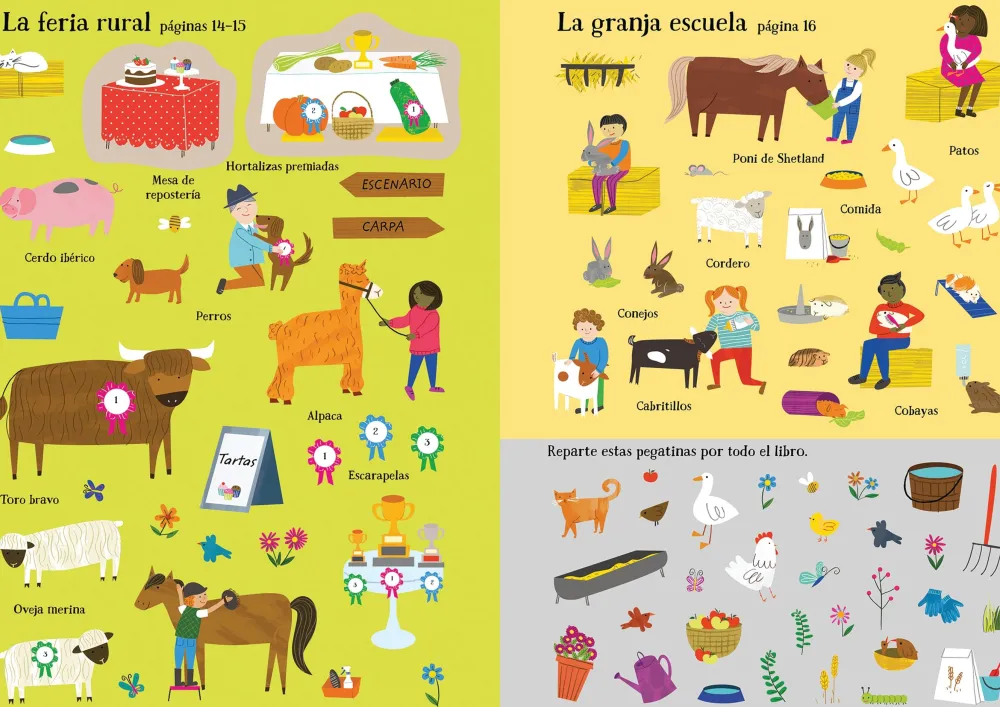 Usborne Mi pequeño libro de pegatinas · Una granja* Libros De Pegatinas