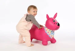 Ludi Mi perro saltarín rosa ·*Niños Muñecos Saltarines