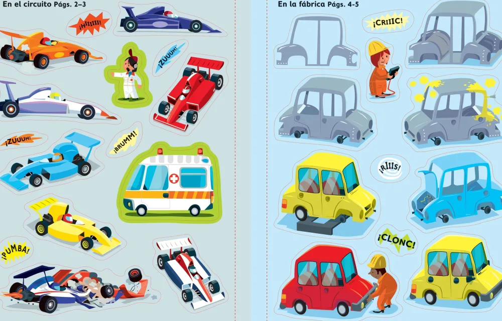 Usborne Mi primer libro de pegatinas · Los coches* Libros De Pegatinas