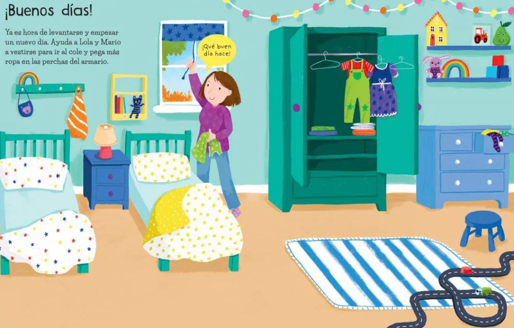 Usborne Mi primer libro de pegatinas · Un día en el cole* Libros De Pegatinas