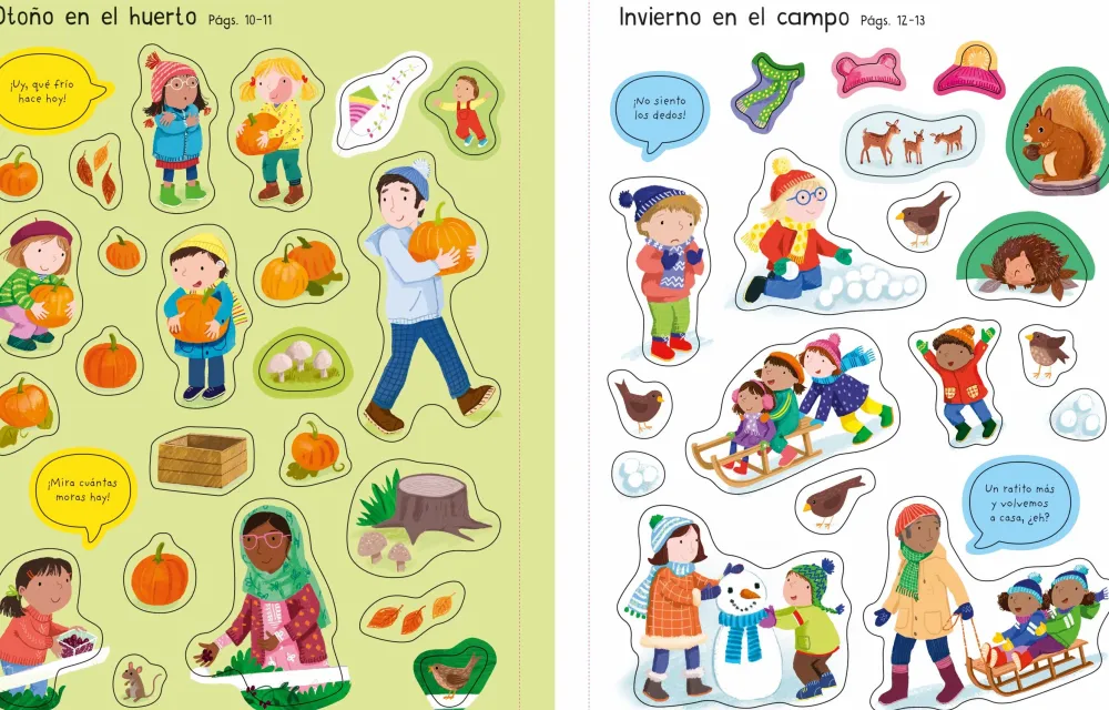 Usborne Mi primer libro de pegatinas · El tiempo y las estaciones* Libros De Pegatinas