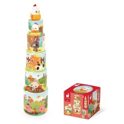 Janod Mi primera Pirámide Gallina ·*Niños Juguetes Waldorf|Juguetes Montessori