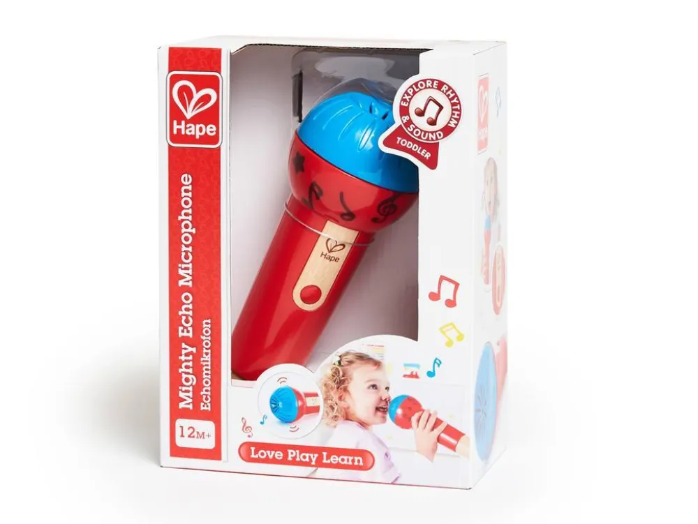Hape Micrófono Eco Prodigioso ·*Niños Juguetes Waldorf|Juguetes Montessori