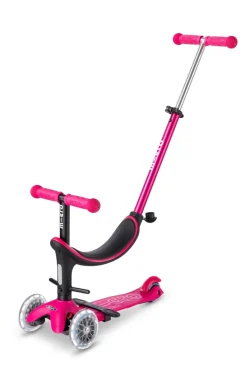 Micro 4 en 1 Deluxe LED Rosa*Niños Patinetes De 3 Ruedas Infantiles|Patinetes Infantiles