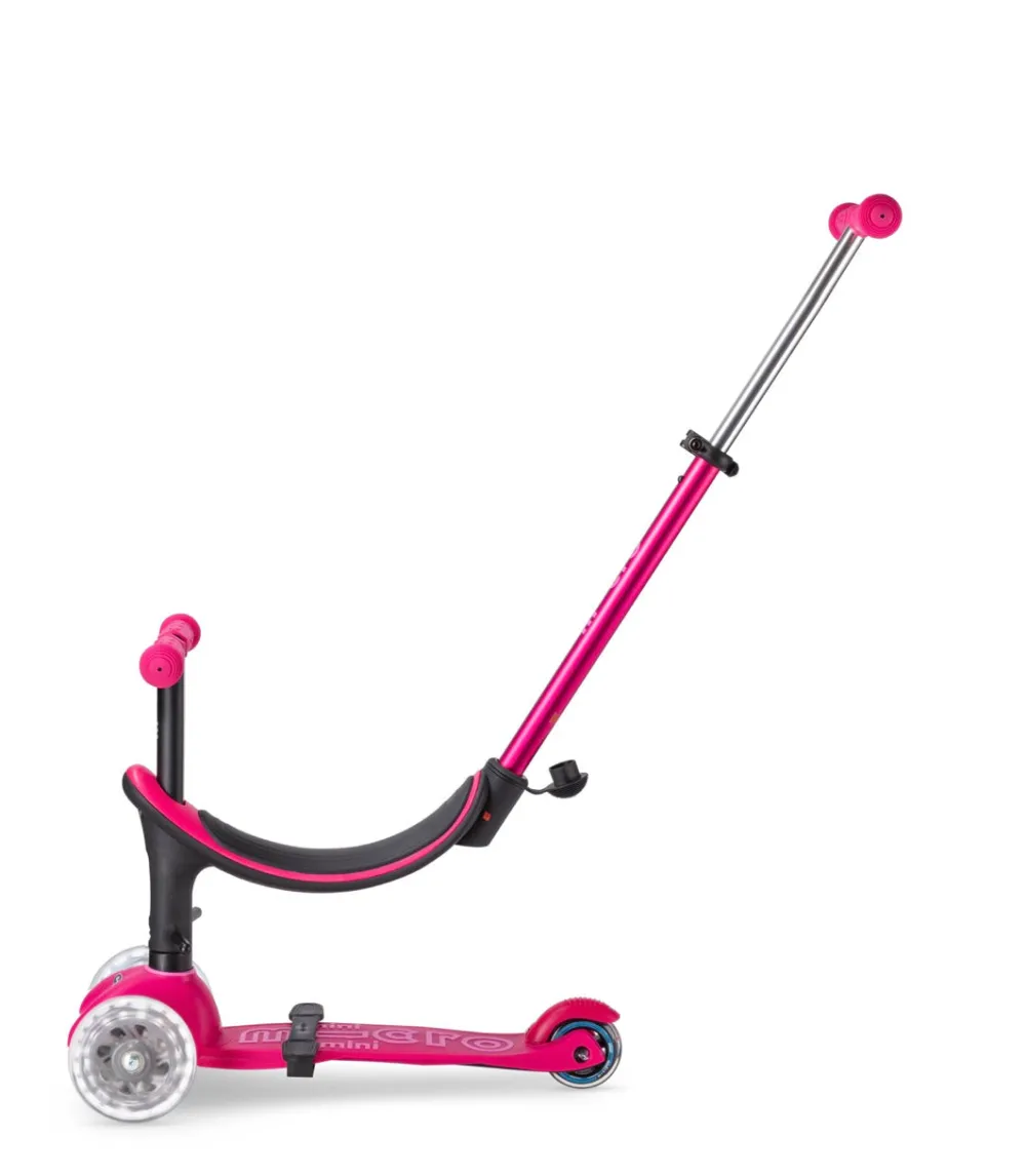 Micro 4 en 1 Deluxe LED Rosa*Niños Patinetes De 3 Ruedas Infantiles|Patinetes Infantiles