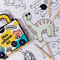 Omy Mini Pocket Animales para colorear + 4 lápices ·*Niños Juegos De Viaje