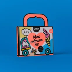 Omy Mini Pocket Unicornio para colorear + 4 lápices ·*Niños Juegos De Viaje