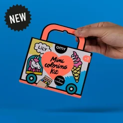 Omy Mini Pocket Unicornio para colorear + 4 lápices ·*Niños Juegos De Viaje