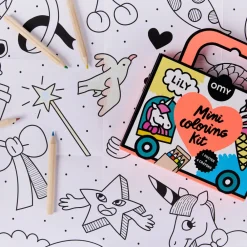 Omy Mini Pocket Unicornio para colorear + 4 lápices ·*Niños Juegos De Viaje