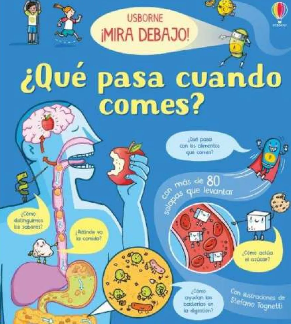 Usborne ¡Mira debajo! · ¿Qué pasa cuando comes?* Libros Con Solapas