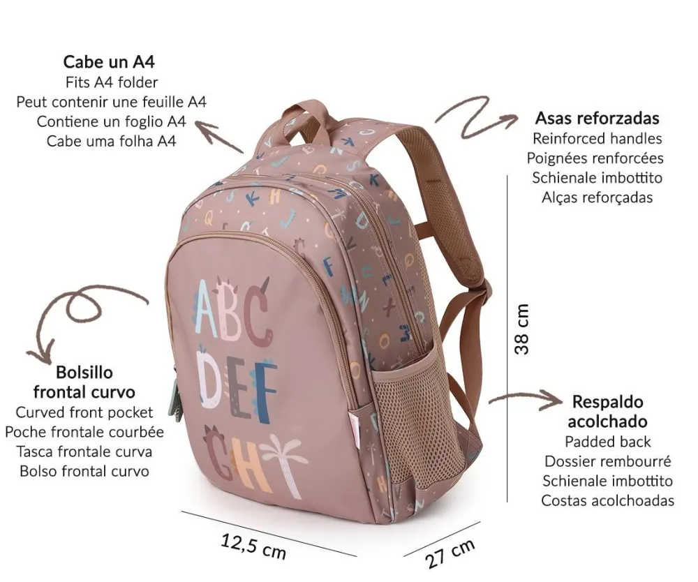 Tutete Mochila Mediana Funny Letters* Mochilas Escolares|Mochilas Tutete