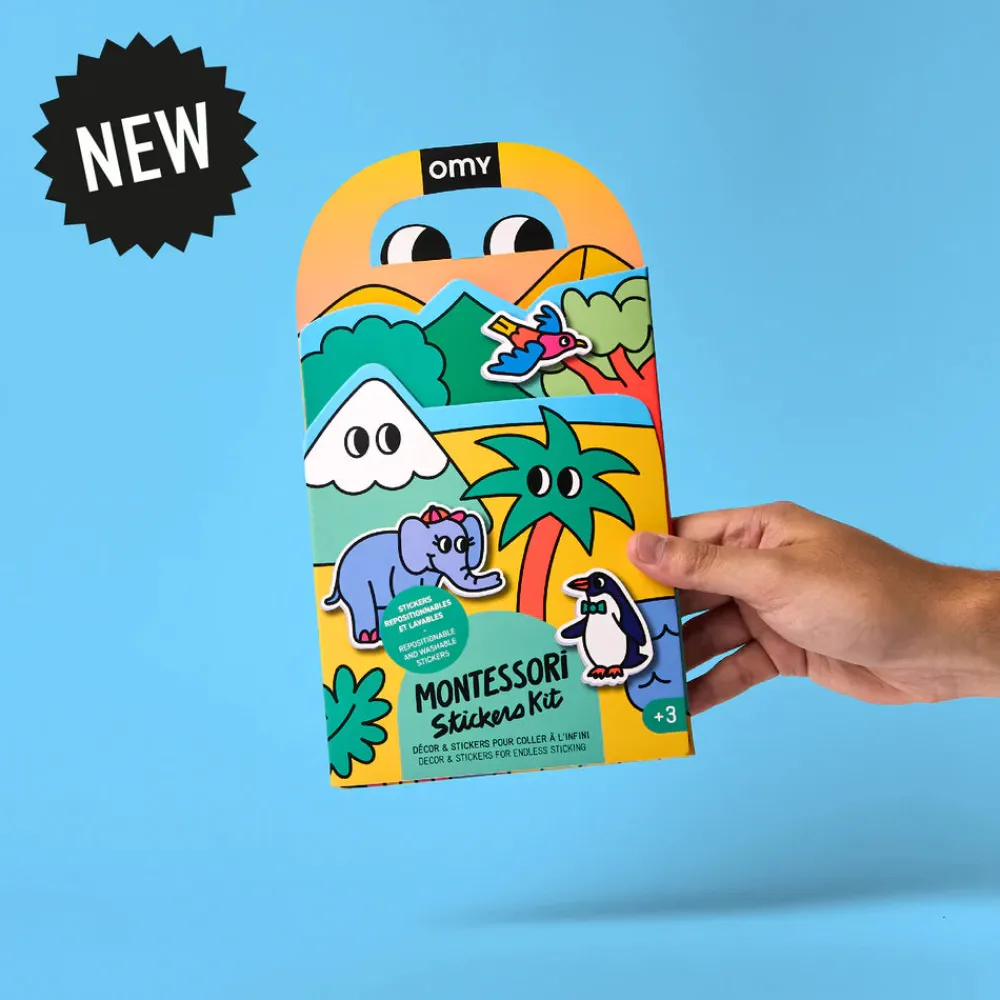 OMY Montessori Animals con pegatinas reutilizables ·* Libros De Pegatinas