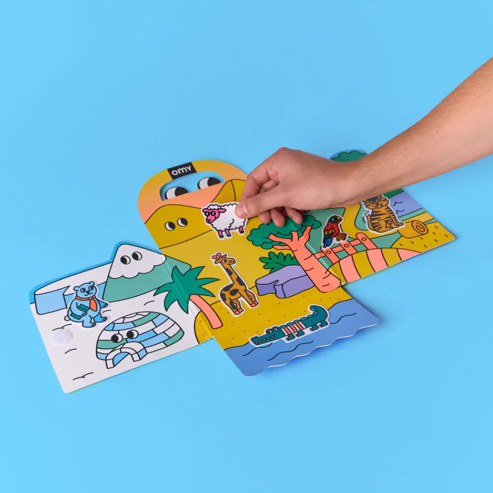 OMY Montessori Animals con pegatinas reutilizables ·* Libros De Pegatinas