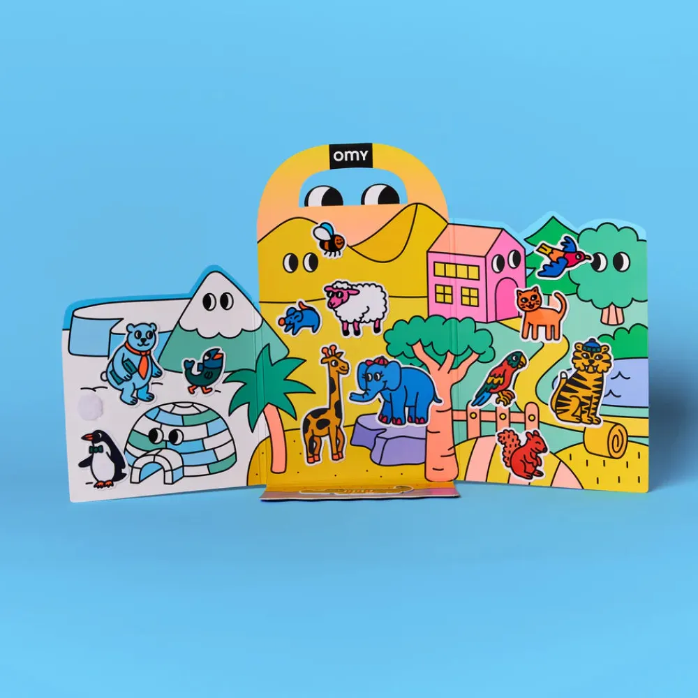 OMY Montessori Animals con pegatinas reutilizables ·* Libros De Pegatinas