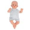 Monnëka Muñeco Mateo con Peto Vichy Azul*Niños Muñecos Bebés