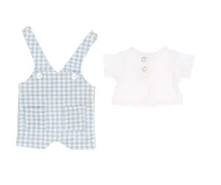 Monnëka Muñeco Mateo con Peto Vichy Azul*Niños Muñecos Bebés