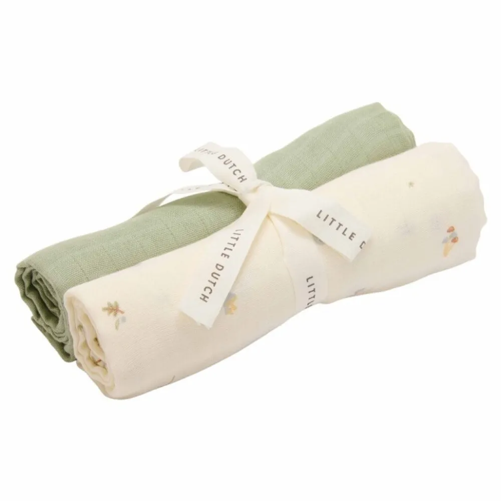 Little Dutch Muselina Algodón Orgánico Forest Treasures & Sage 70x70 ·* Muselinas