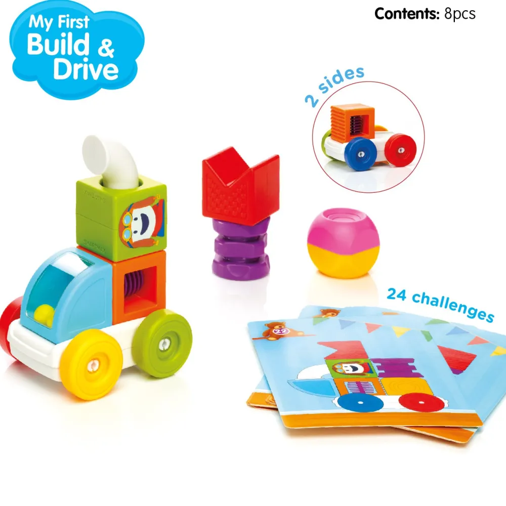 Smartmax My First Build and Drive ·*Niños Juegos De Lógica|Juguetes Y Juegos Motricidad Fina