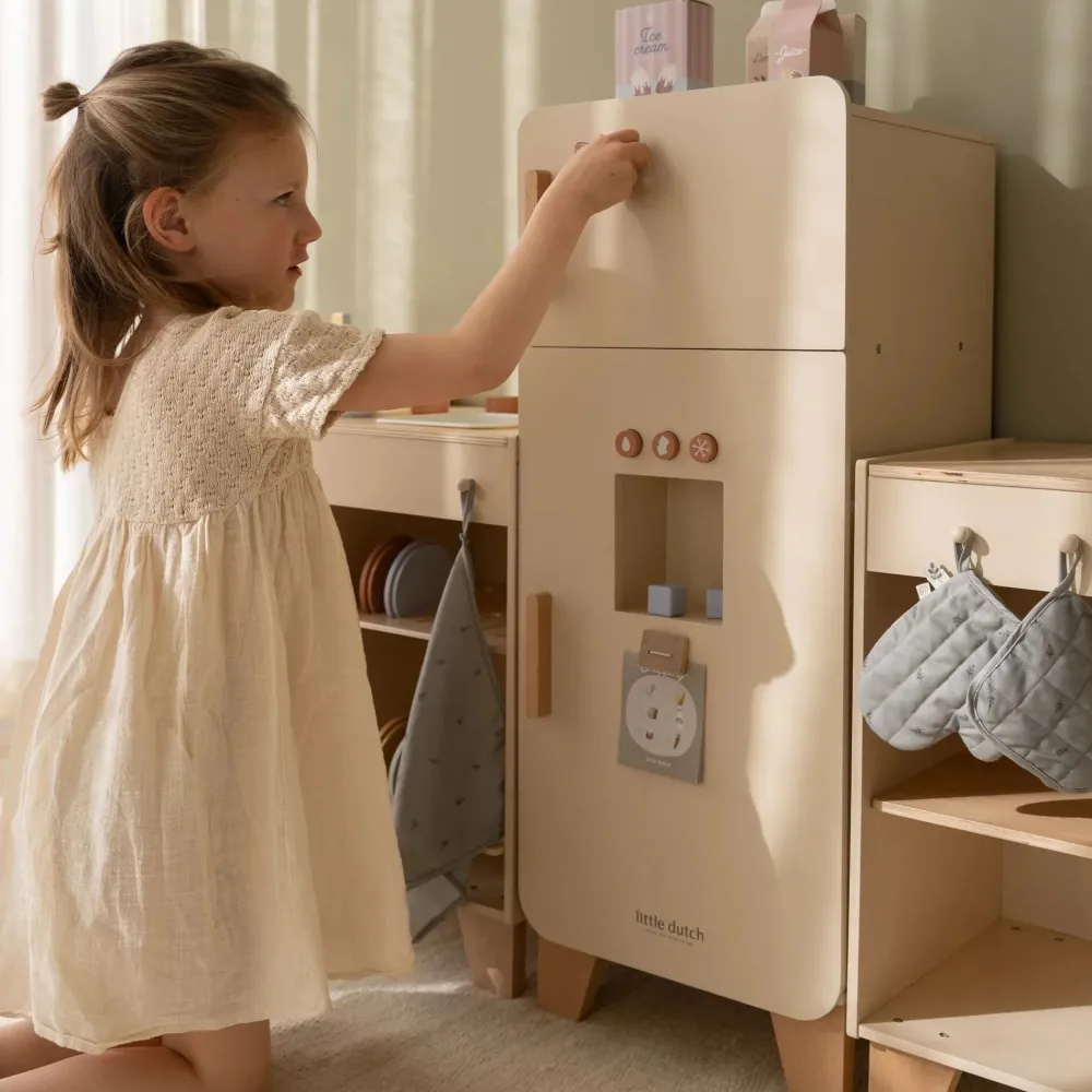 Little Dutch Nevera de Madera FSC ·*Niños Cocinas De Madera Y Accesorios Juguete|Juguetes Waldorf