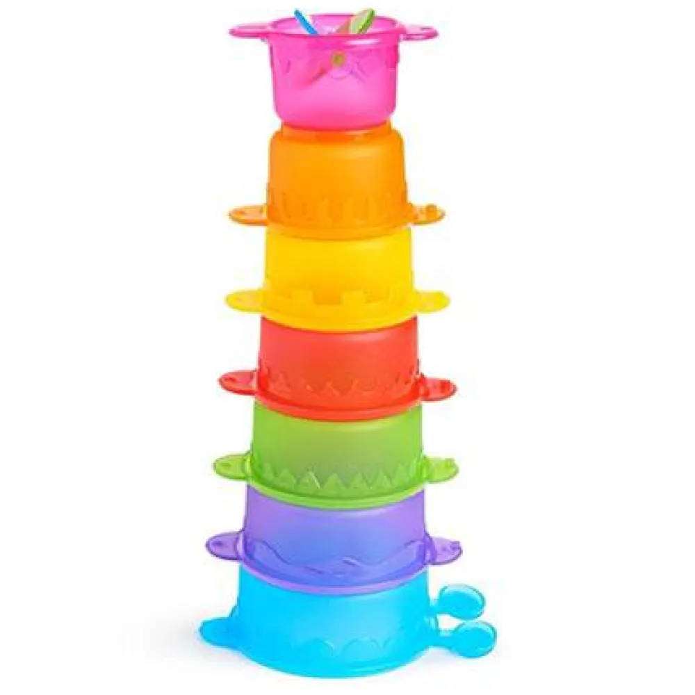 Munchkin Oruga Vasos Apilables ·*Niños Juguetes De Baño