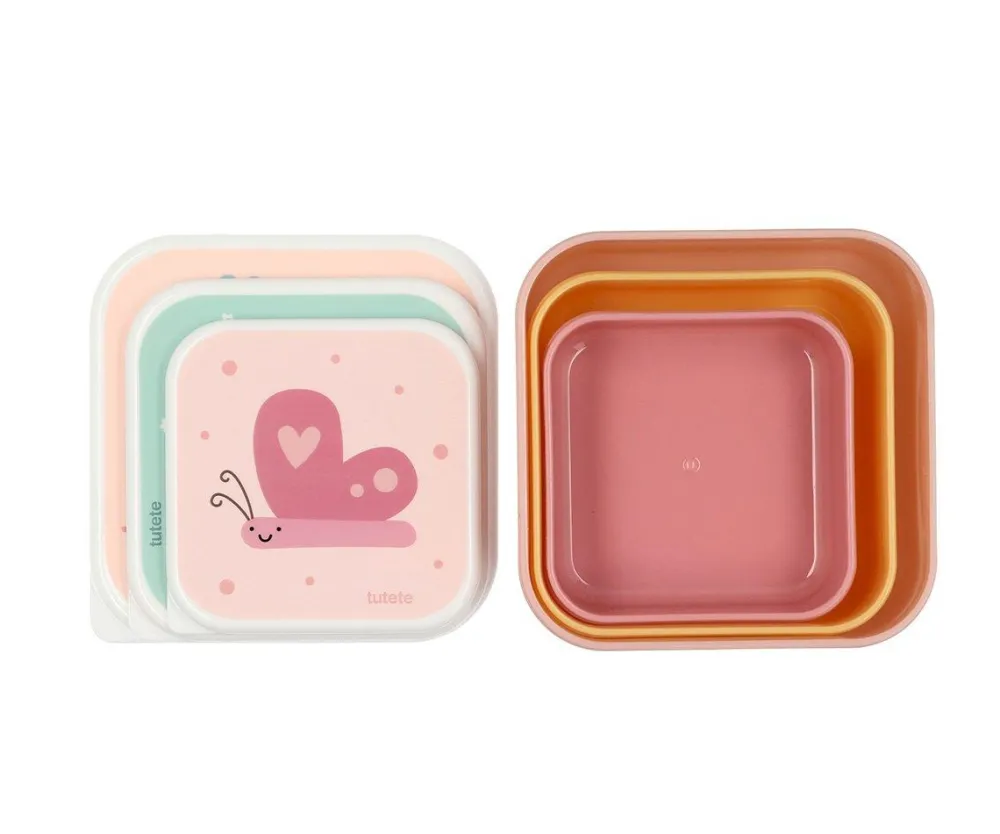 Tutete Pack 3 Cajas Almuerzo Bugs* Cajas De Almuerzo Infantil·Sin Compartimentos