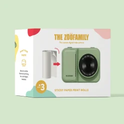 The Zoofamily Pack 3 rollos adhesivos para cámara Fotográfica instantánea Zoo Print ·*Niños Cámaras Infantiles