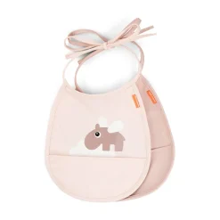 Done by Deer Pack de 2 baberos mini con bolsillo Happy clouds Powder ·* Baberos·Baberos Plastificados|Baberos Plastificados