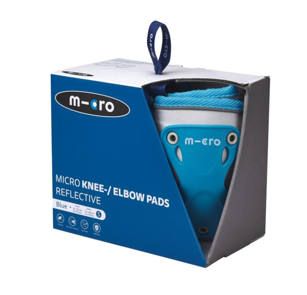 Micro Pack Rodilleras y coderas Azules*Niños Cascos De Bici Para Niños Y Niñas|Patinetes Infantiles