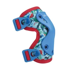 Micro Pack Rodilleras y coderas Dinosaurio Talla S*Niños Cascos De Bici Para Niños Y Niñas|Patinetes Infantiles