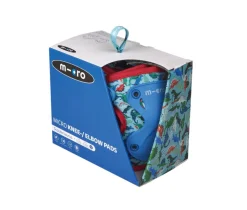 Micro Pack Rodilleras y coderas Dinosaurio Talla S*Niños Cascos De Bici Para Niños Y Niñas|Patinetes Infantiles