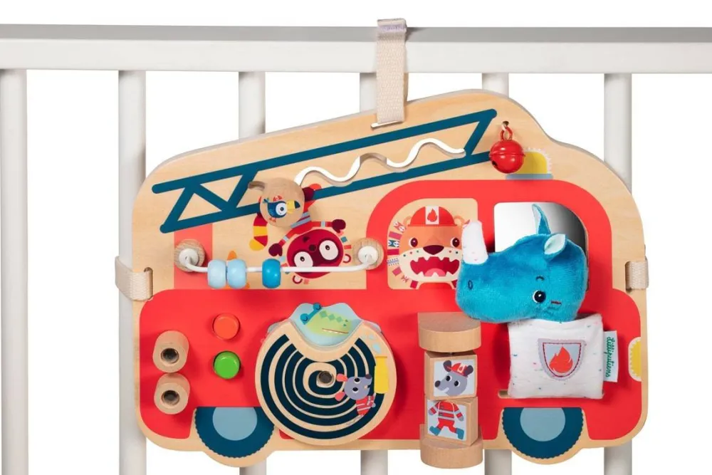Lilliputiens Panel de actividades camión de bomberos*Niños Juguetes Waldorf|Juguetes Montessori