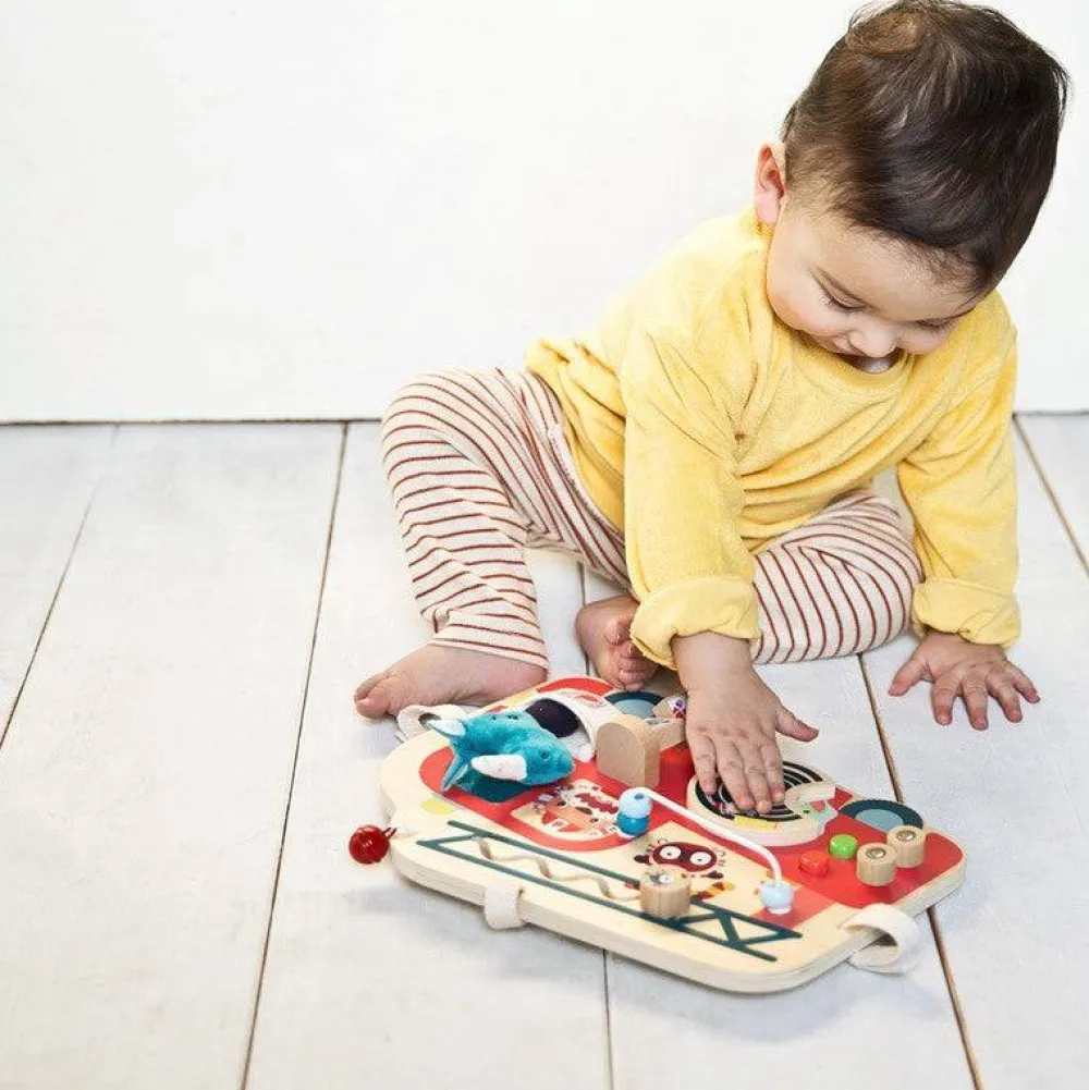 Lilliputiens Panel de actividades camión de bomberos*Niños Juguetes Waldorf|Juguetes Montessori