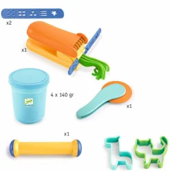 Djeco Pasta moldear · Todo para comenzar ·*Niños Plastilina De Colores|Juguetes Y Juegos Motricidad Fina
