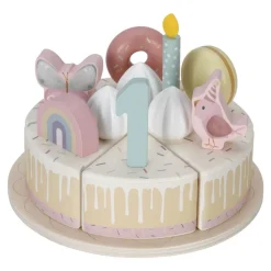 Little Dutch Pastel de cumpleaños Rosa ·*Niños Cocinas De Madera Y Accesorios Juguete|Juguetes Waldorf