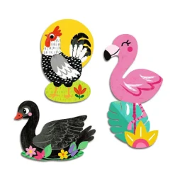 Djeco Pegatinas Pájaros ·*Niños Kit De Manualidades