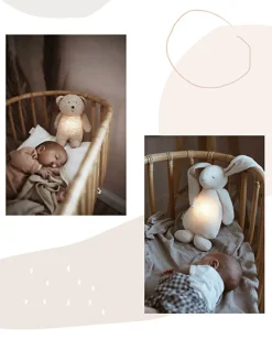 Moonie Peluche Luz-Sonido Conejo 2.0 Crema*Niños Muñecos Blanditos|Peluches