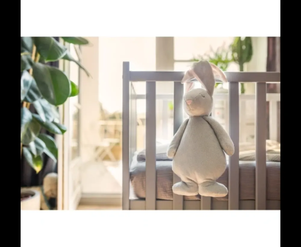Moonie Peluche Luz-Sonido Conejo Gris/Rosa*Niños Muñecos Blanditos|Peluches