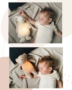 Moonie Peluche Luz-Sonido Oso Orgánico 2.0 Sand Natur*Niños Muñecos Blanditos|Peluches