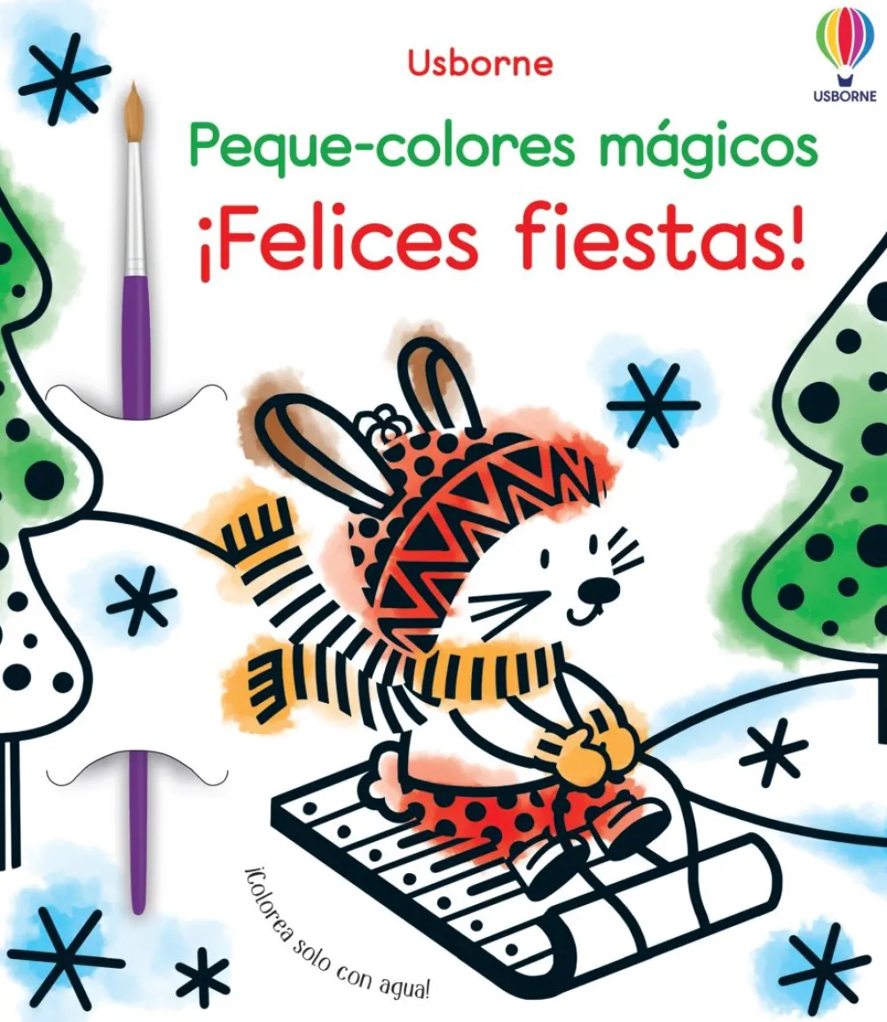 Usborne Peque Colores Mágicos · Felices Fiestas*Niños Kits Manualidades Navidad|Libros Para Colorear